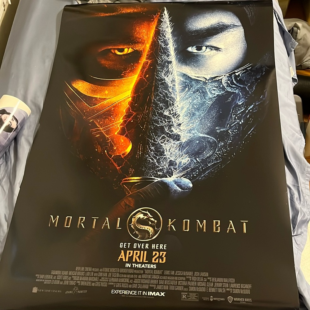 Mortal Kombat 27x40 Theatrical Movie poster DS Double Sided. It has Begun MK